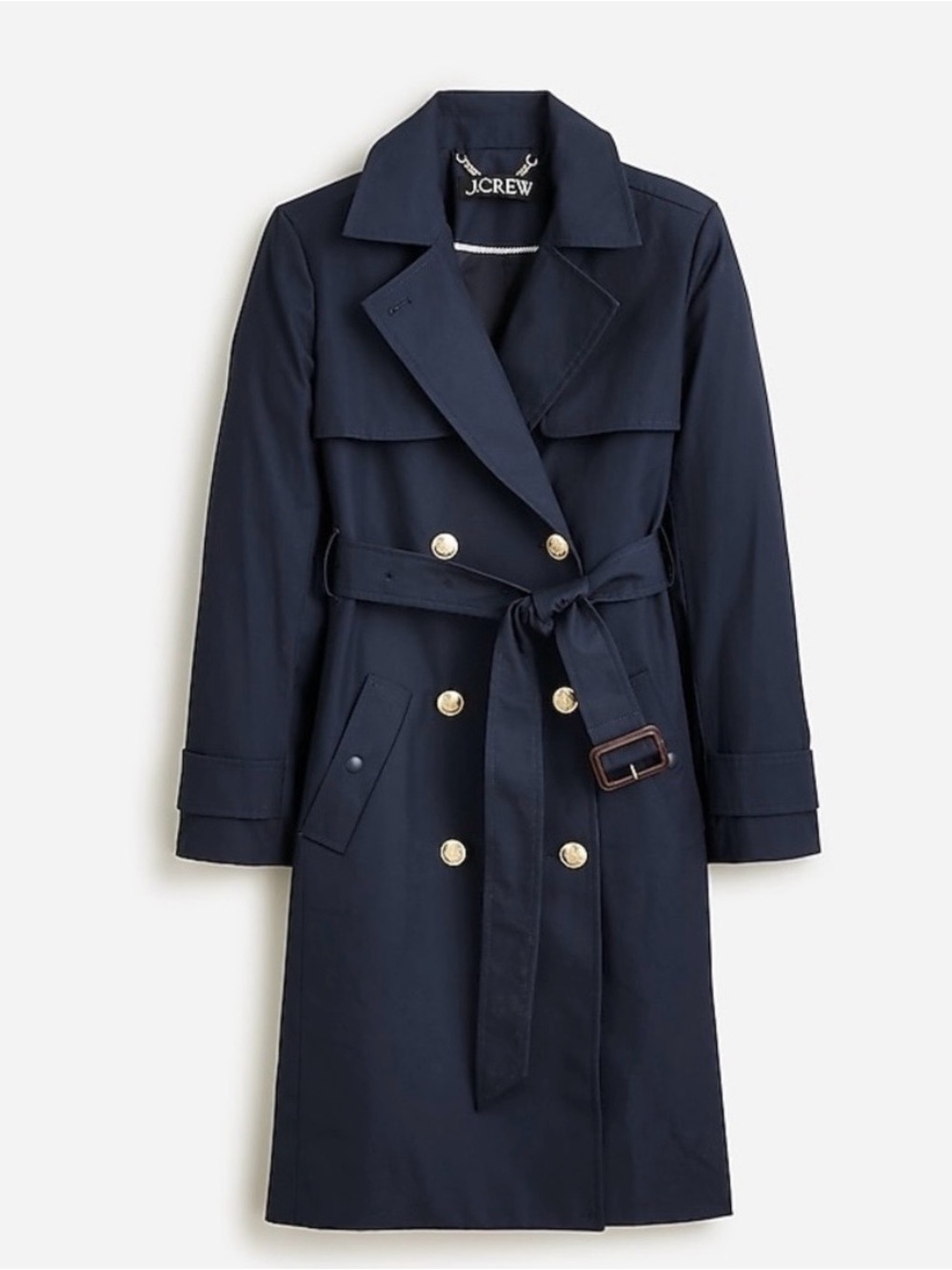NWT J. Crew Women's Icon Trench BF456 in Navy size 6